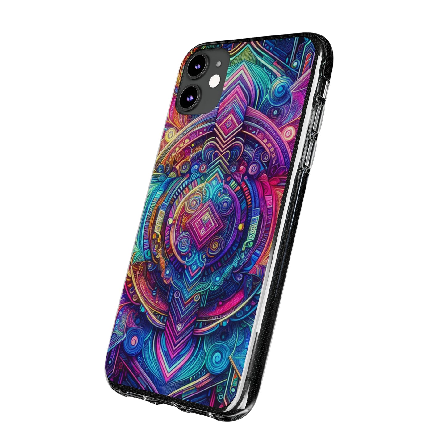 Neon Infinity Vortex Infinity Patterns Art Polycarbonate Phone Case