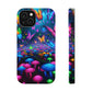 Neon Fruition Neon Butterflies and Mushrooms Premium Art Magsafe Magnet Tough IPhone 13 14 15 Pro Plus Max and Mini in Matte and Glossy Phone cases