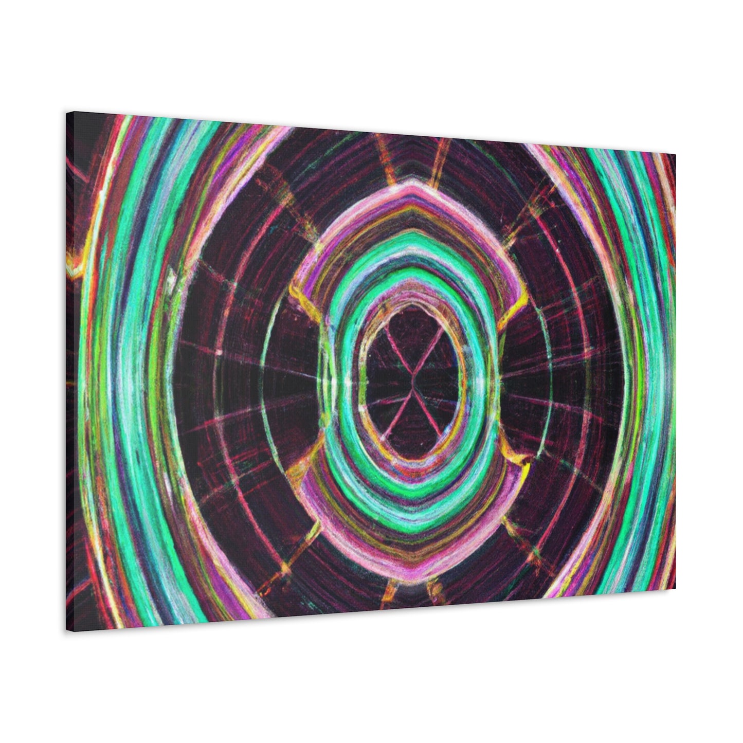 Electric Cosmic Confetti. Trippy Infinity Patterns Art Canvas