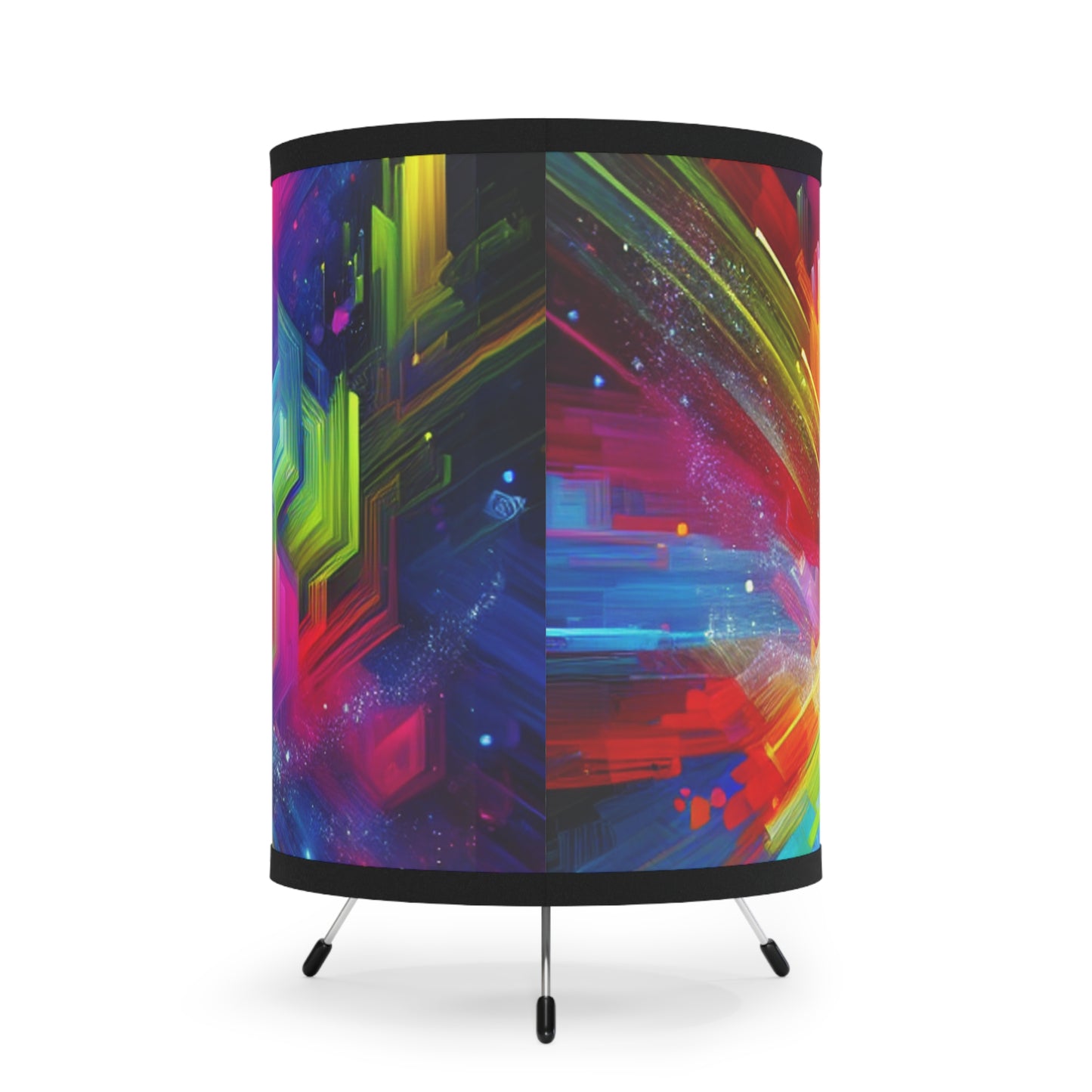 Otto the Masterful - Trippy Infity Patterns Art Tripod Lamp