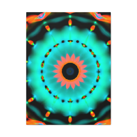 Cosmic Chroma Maze. Trippy Infinity Patterns Art Canvas