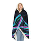 "Infinite Vibrancy" - NEON Infinity Patterns Art Hooded Snuggle Blanket