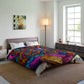 Vibrant Neon Aquascape Infinity Trippy Infinity Patterns Comforter Blanket