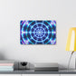 Neon Infinity Visions. Trippy Infinity Patterns Art Canvas