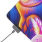 Neon Nocturnal Composition. NEON Owls Art LED Mousepad