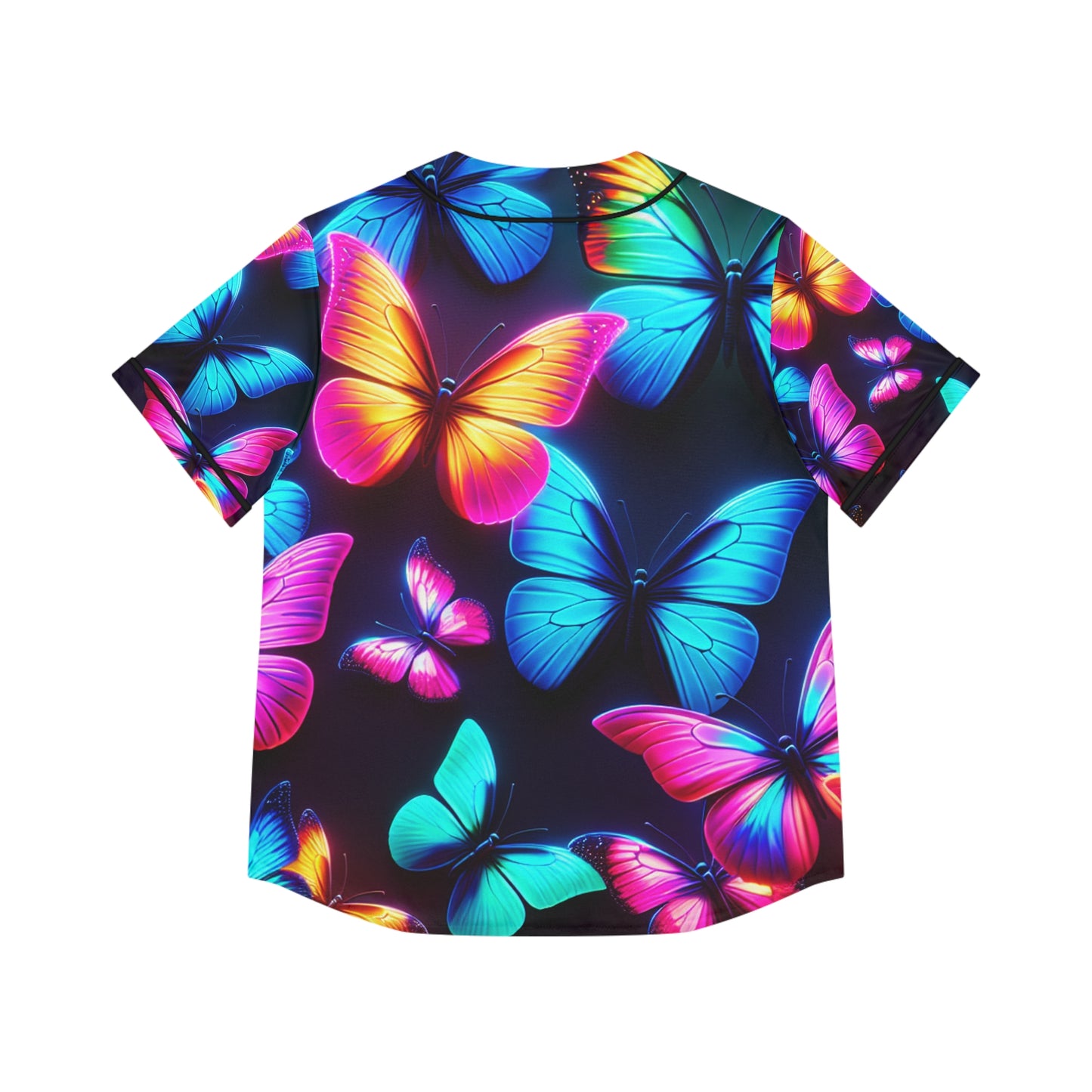 "Electric Fantasia" Neon Butterflies Womans Jersey