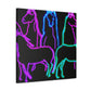 Vibrant Neon Unicornscape. NEON Unicorns Art Canvas