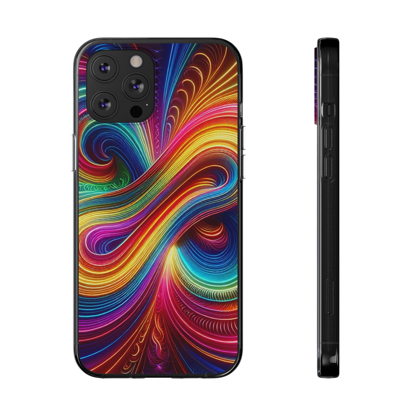 Neon Infinity Vortex Infinity Patterns Art Polycarbonate Phone Case