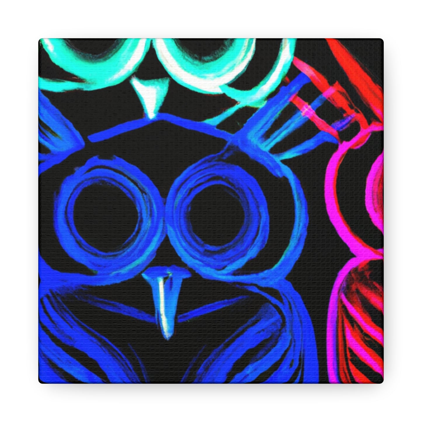 Neon Night Owls. NEON Owls Art Canvas