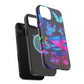 Neon Fantasy Garden Neon Butterflies and Mushrooms Premium Art Magsafe Magnet Tough IPhone 13 14 15 Pro Plus Max and Mini in Matte and Glossy Phone cases