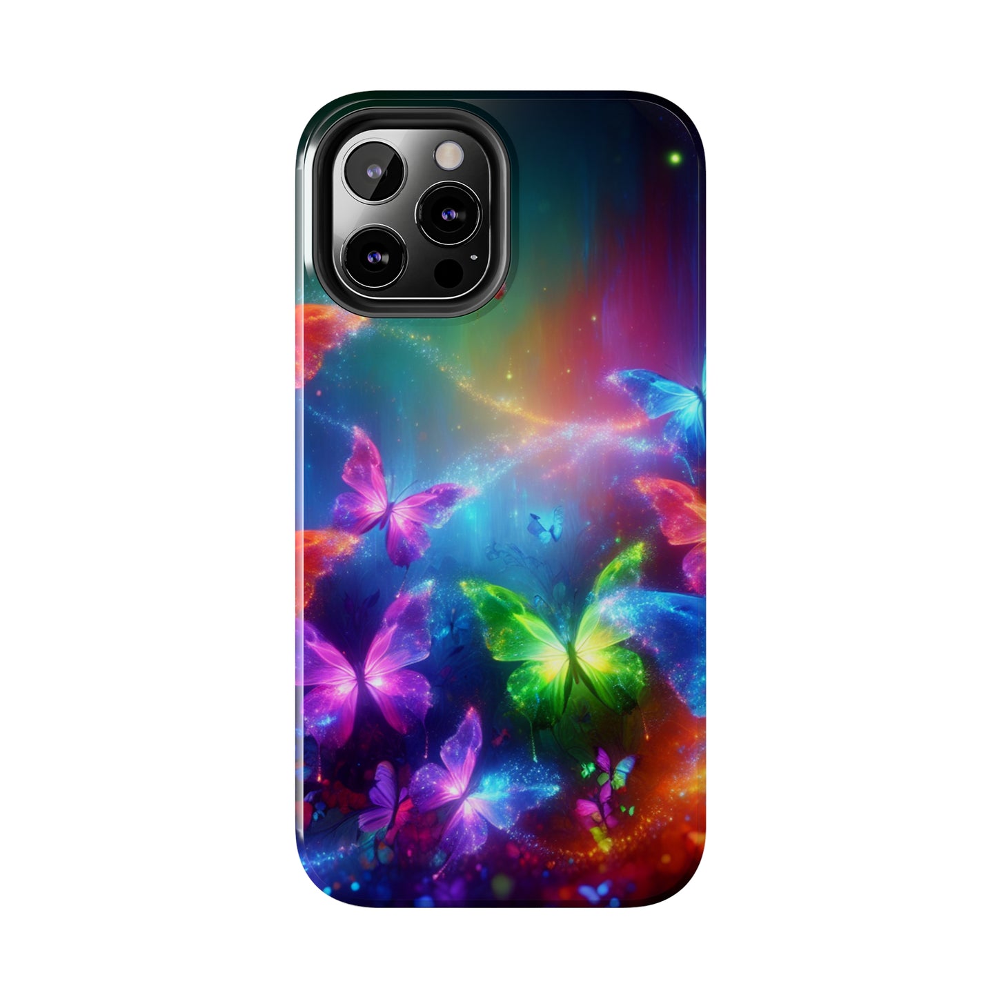 "Glow of the Luminous Butterflies" NEON Butterflies Tough Phone Case