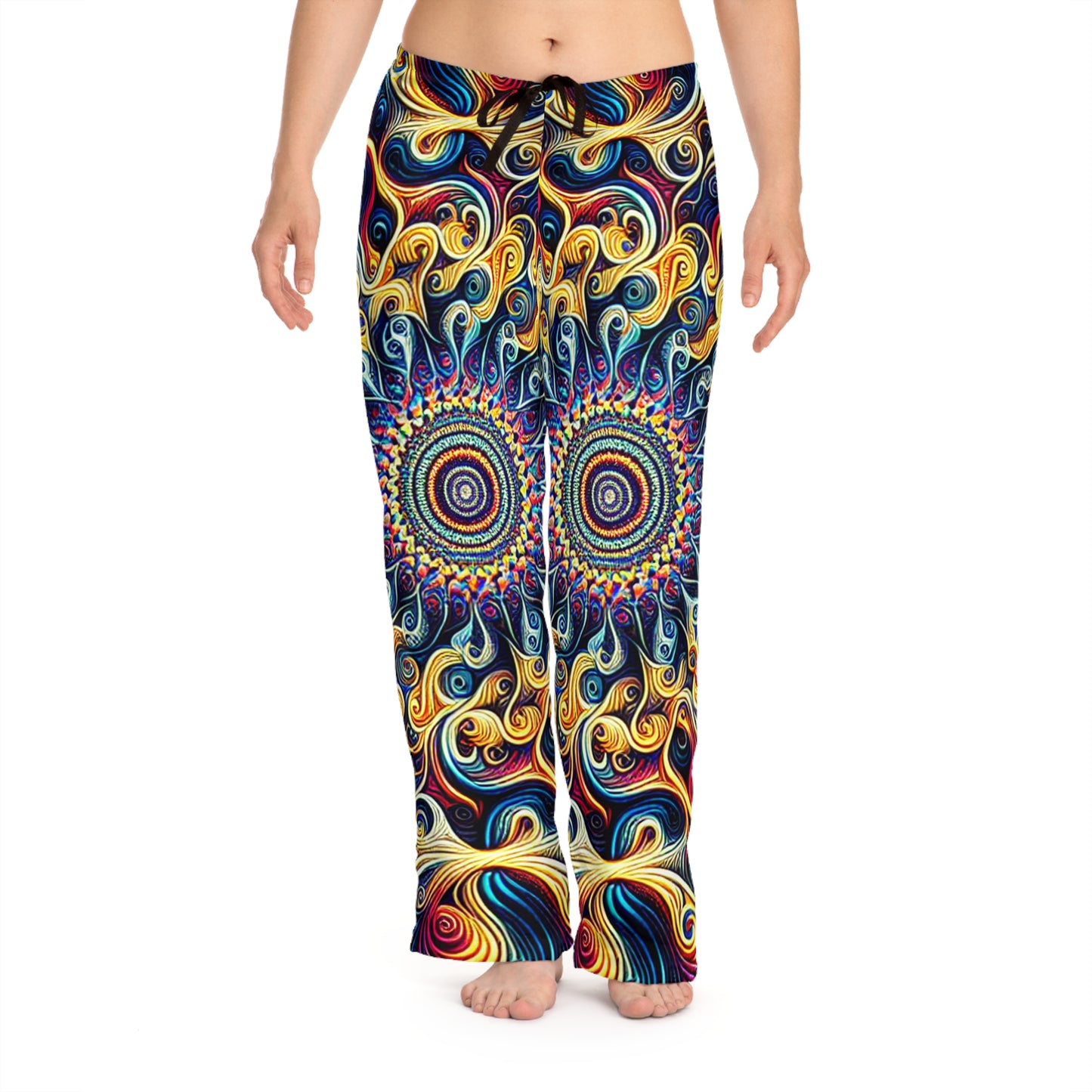 Vividly Illimitable Neonesis Infinity Patterns Womans Pajama Pants