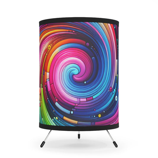 Leonardo Rinascimento - Trippy Infity Patterns Art Tripod Lamp