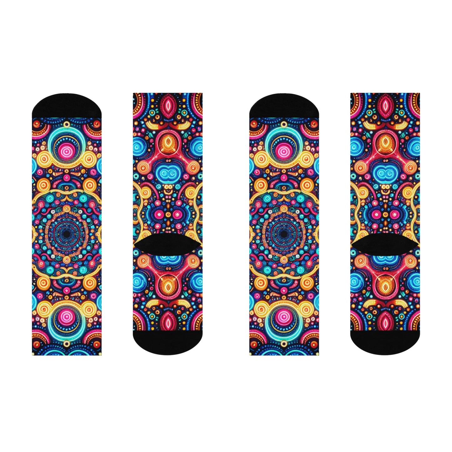 Cosmic Chroma Empyrean. Trippy Cushioned Crew Socks