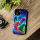 "Vibrant Neon Unicorn Rainbow" Neon Unicorns Premium Art Magsafe Magnet Tough IPhone 13 14 15 Pro Plus Max and Mini in Matte and Glossy Phone cases