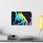"The Glowing Rainbow Herd" NEON Unicorns Art Canvas