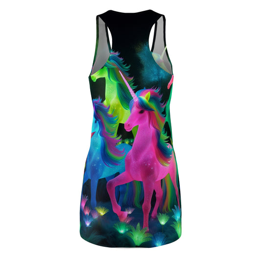 Neon Unicorn Dreamscape. Neon Unicorns Racerback Dress