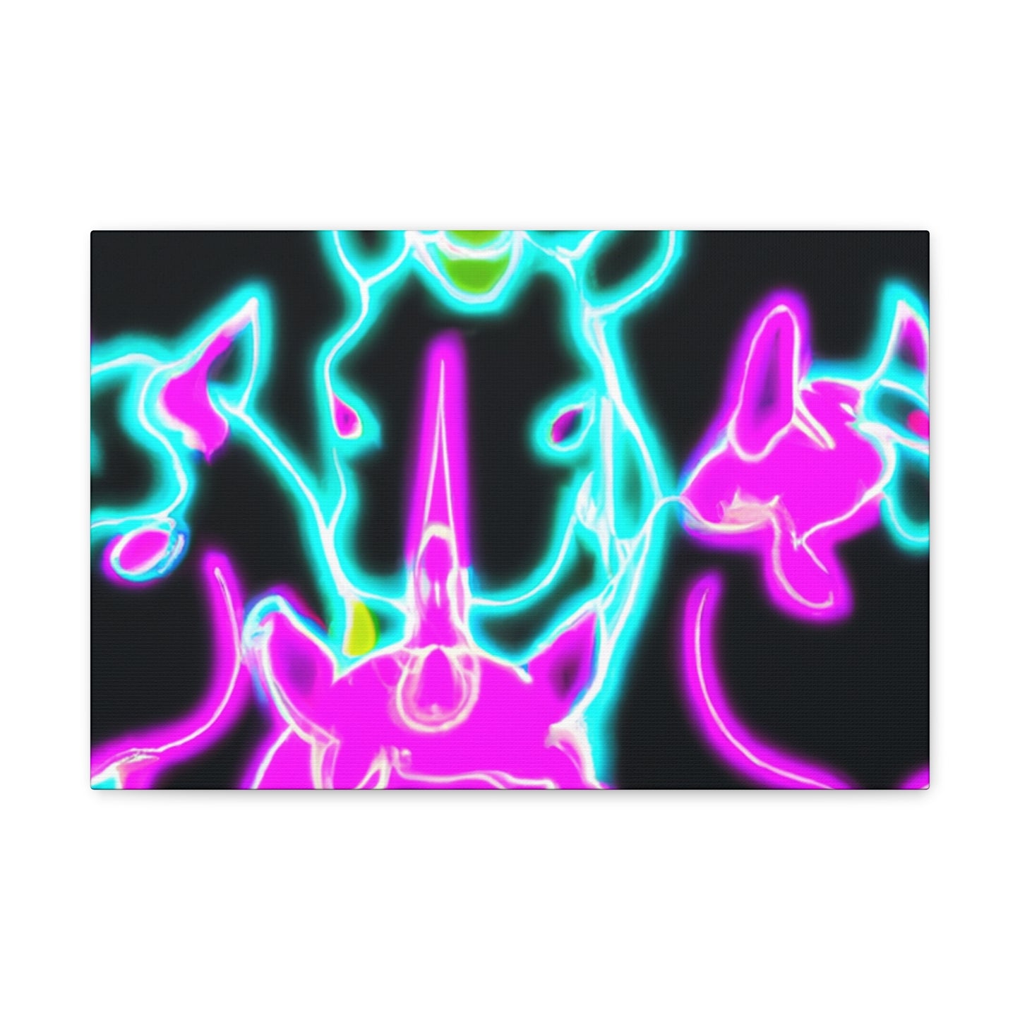 Neon Unicorns Galore! NEON Unicorns Art Canvas