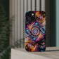 Cosmic Chromatic Mirage. Neon Trippy Infinity Patterns Premium Art Magsafe Magnet Tough IPhone 13 14 15 Pro Plus Max and Mini in Matte and Glossy Phone cases