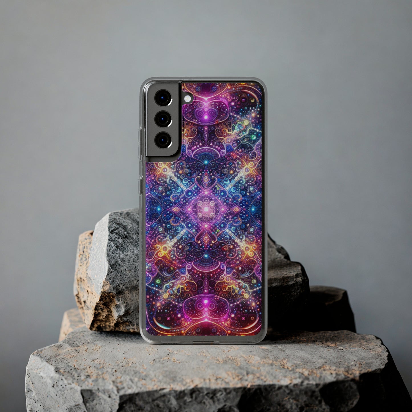 Neon Infinity Maze. Infinity Patterns Art Polycarbonate Phone Case