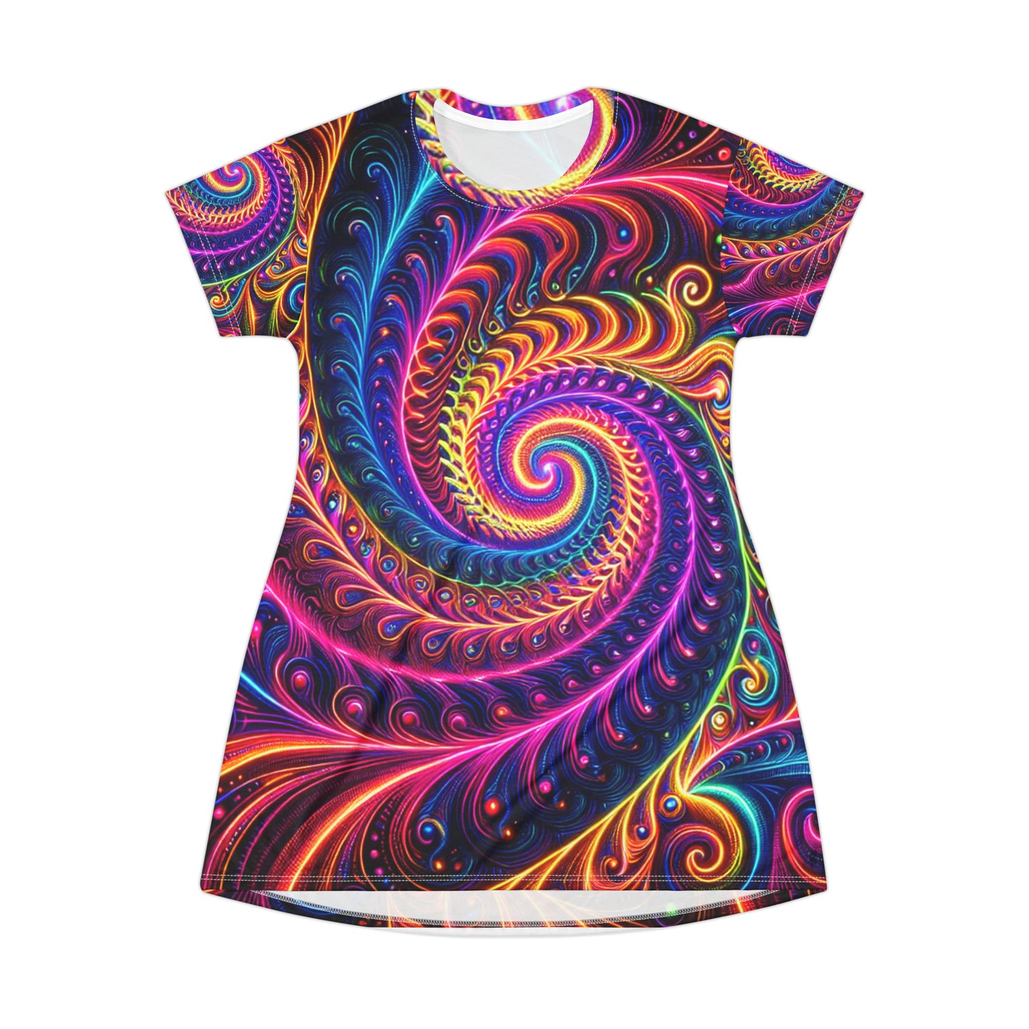 Neonful Infinity Hypnosis. Infinity Patterns Womans T Shirt Dress