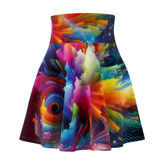 Leonardus de Vos - Trippy Infity Patterns Woman's Skater Skirt