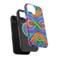 Cosmic Neon Infinity Spectacular. Neon Trippy Infinity Patterns Premium Art Magsafe Magnet Tough IPhone 13 14 15 Pro Plus Max and Mini in Matte and Glossy Phone cases