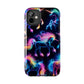 'Neon Mirage of Unicorns' NEON Unicorns Tough Phone Case