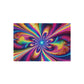 Cosmic Rainbow Infinity Spirograph. Infinity Patterns Outdoor Rug