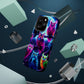 "Neon Splash of Owls" Neon Owls Premium Art Magsafe Magnet Tough IPhone 13 14 15 Pro Plus Max and Mini in Matte and Glossy Phone cases