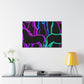 Vibrant Neon Unicornscape. NEON Unicorns Art Canvas