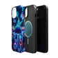 Neon Glitterbug Heaven. Neon Butterflies and Mushrooms Premium Art Magsafe Magnet Tough IPhone 13 14 15 Pro Plus Max and Mini in Matte and Glossy Phone cases