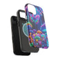 Neon Ecstasy. Neon Butterflies and Mushrooms Premium Art Magsafe Magnet Tough IPhone 13 14 15 Pro Plus Max and Mini in Matte and Glossy Phone cases