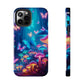 Luminous Jewels in the Forest. Mushrooms & Butterflies Tough Phone Case