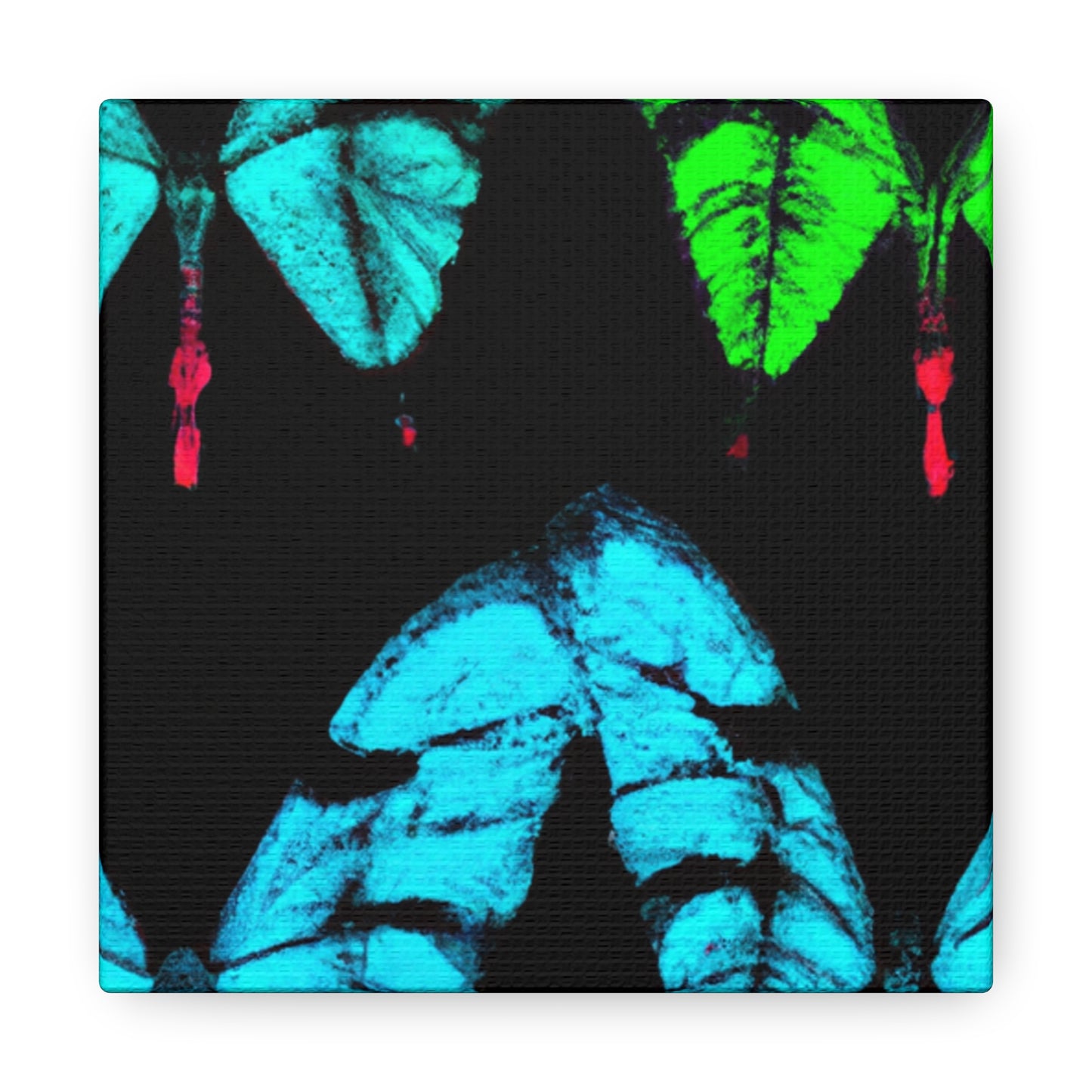"Neon Butterfly Dreams" Neon Butterflies  Art Canvas