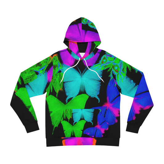 "Neon Flight Fantasy" - Butterflies AOP Hoodie