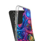 Vibrant Trippy Neon Infinity Ripples. Infinity Patterns Art Polycarbonate Phone Case Samsung Galaxy s21 s22 Google Pixel 6 Iphone 11 12 13 14 Pro Max Mini Plus