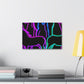 Vibrant Neon Unicornscape. NEON Unicorns Art Canvas