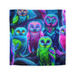 Pietro Guglielmo - NEON Owls Microfiber Duvet Cover