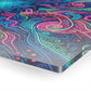 Infinite Tilted Prismatic Neon Transcendence. Trippy infity Pattern 1/4" Glossy Acrylic Art