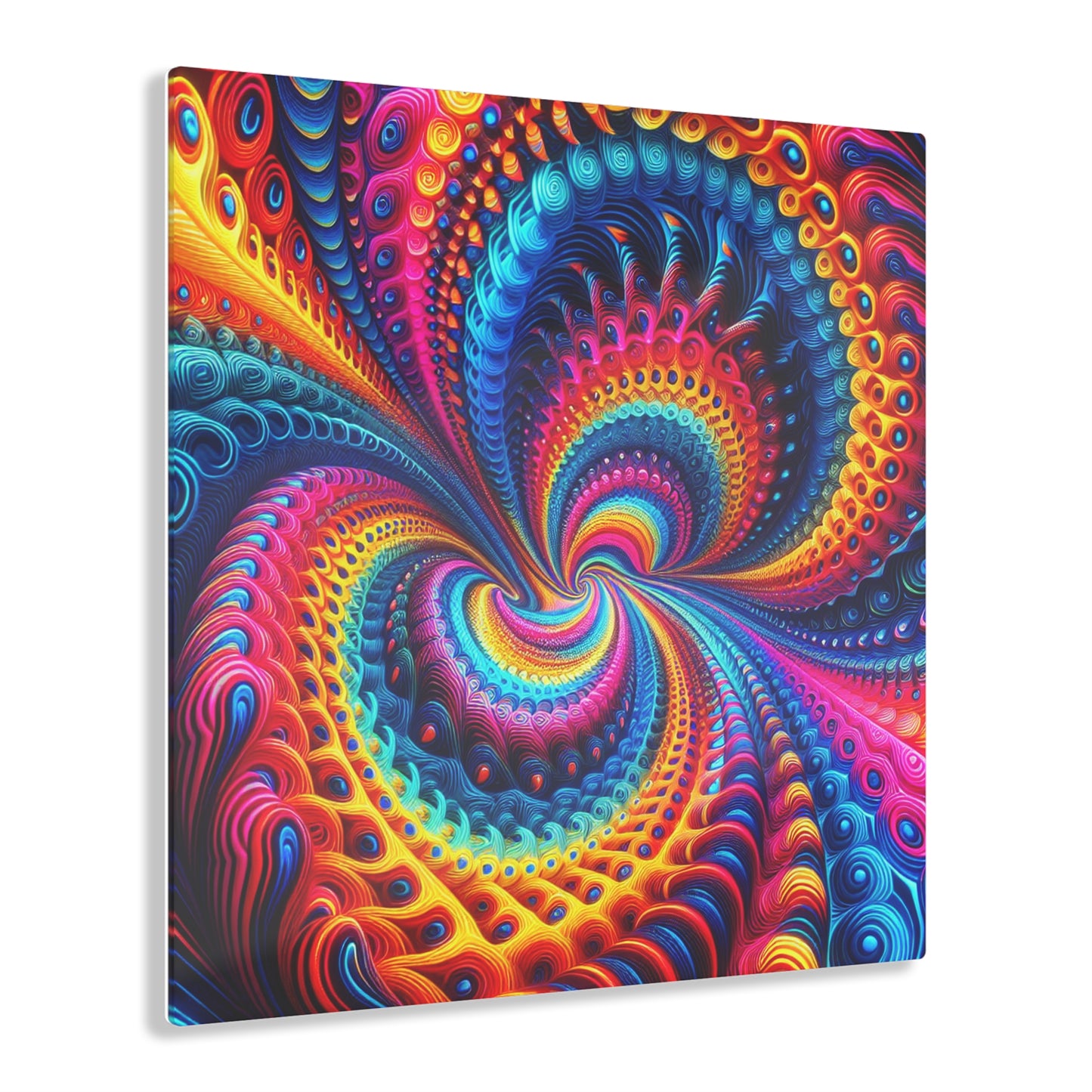 Aurora Fluxion. Trippy infity Pattern 1/4" Glossy Acrylic Art