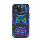 "Neon Nocturne" Neon Owls Premium Art Magsafe Magnet Tough IPhone 13 14 15 Pro Plus Max and Mini in Matte and Glossy Phone cases