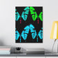 "Neon Butterfly Dreams" Neon Butterflies  Art Canvas