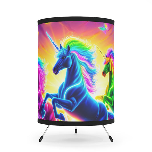 "Mystic Glow Uniroar" - NEON Unicorns Art Tripod Lamp