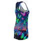 "Neon Butterfly River." Neon Butterflies  Racerback Dress