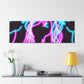 Neon Splendor of Unicorns. NEON Unicorns Art Canvas