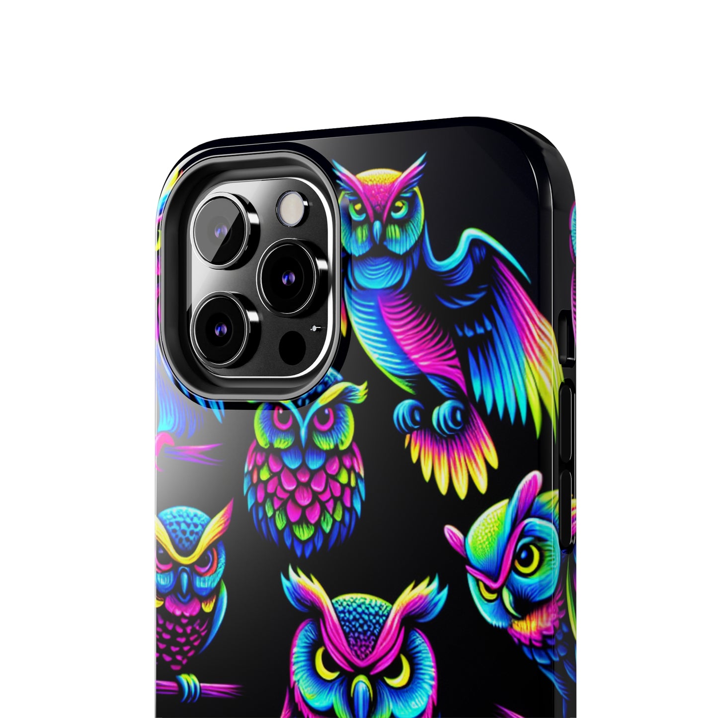 Neon Glowing Owls. NEON Owls Tough Phone Case