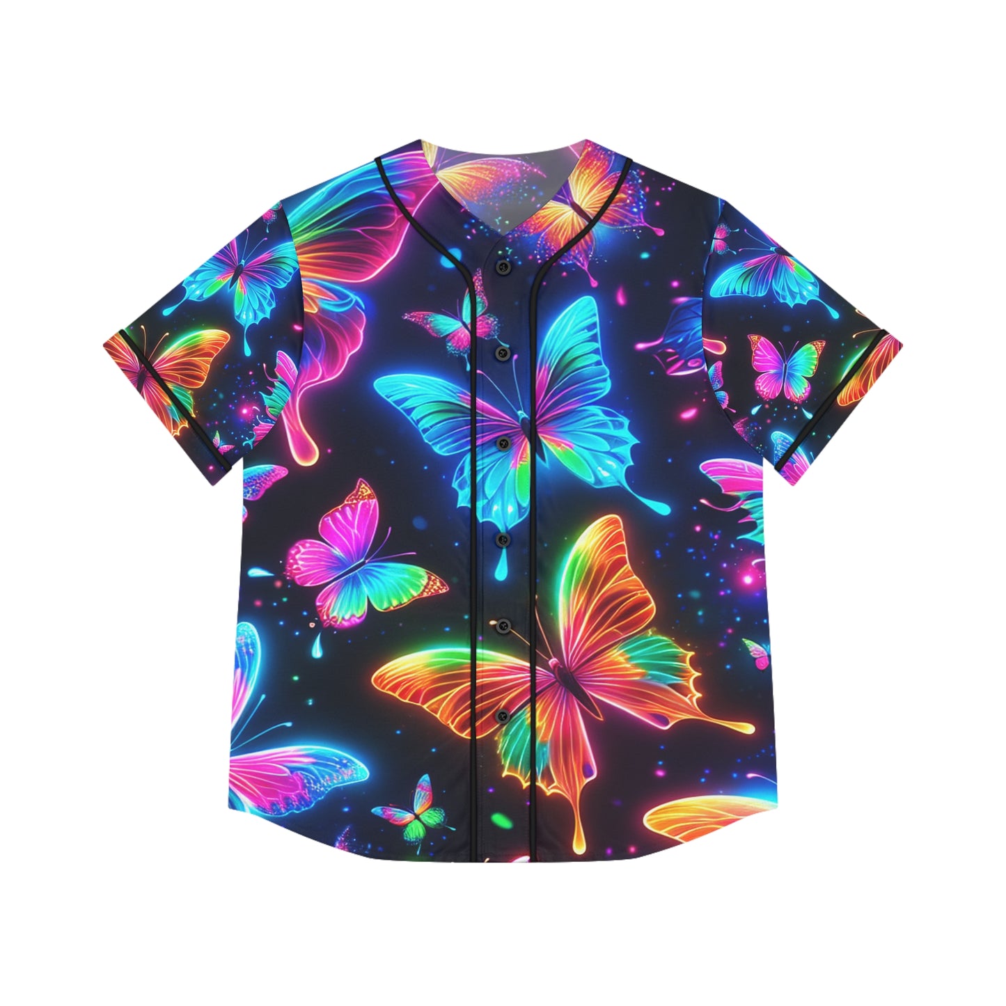 "Rainbow Butterfly Flight" Neon Butterflies Womans Jersey