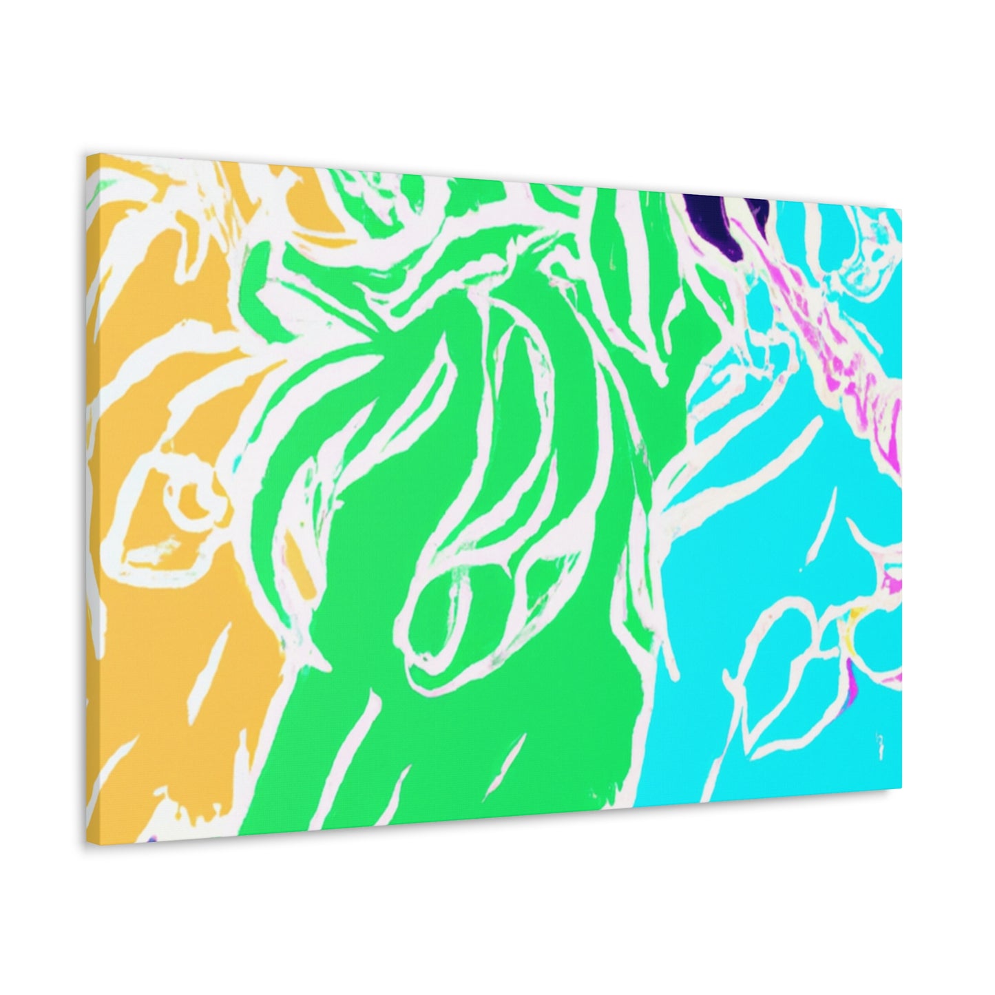 Neon Herd-scape NEON Unicorns Art Canvas