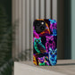 Neon Night Owls. Neon Owls Premium Art Magsafe Magnet Tough IPhone 13 14 15 Pro Plus Max and Mini in Matte and Glossy Phone cases